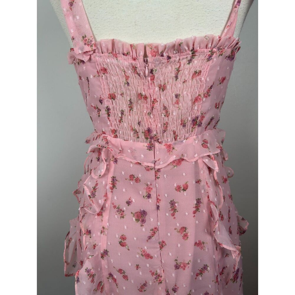 Storia Pink Ruffle Mini Dress - Picture 7 of 7